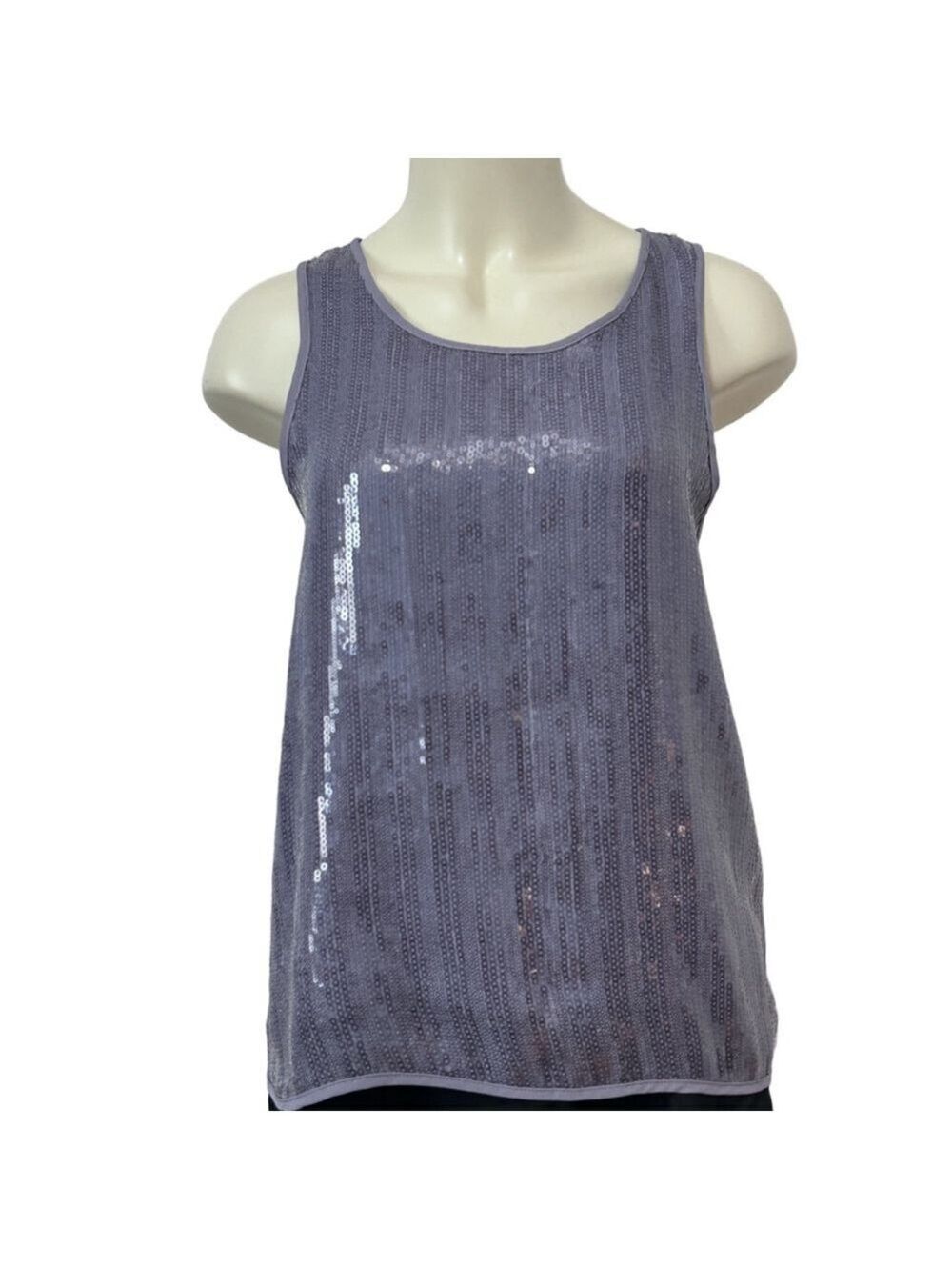 RO&DE Lavender Sequin Scoop Neck Tank Top Women’s Medium